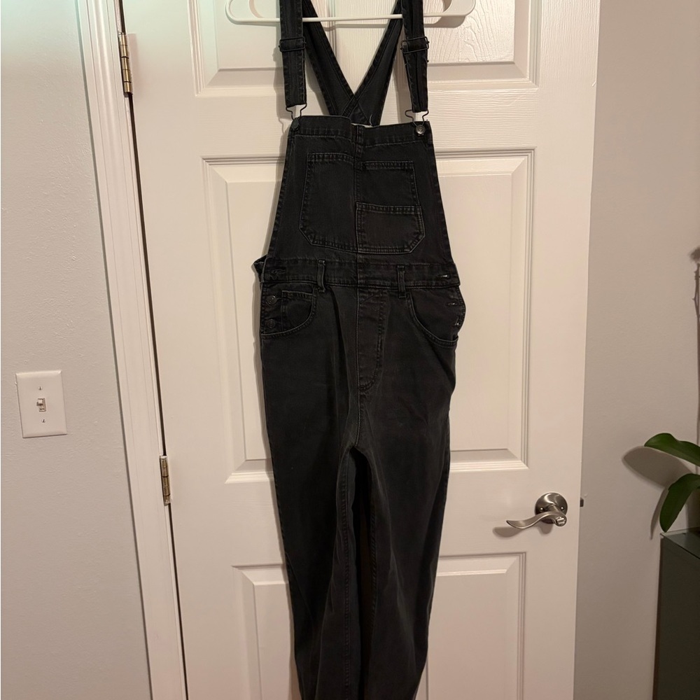 We The Free Black Denim Overalls